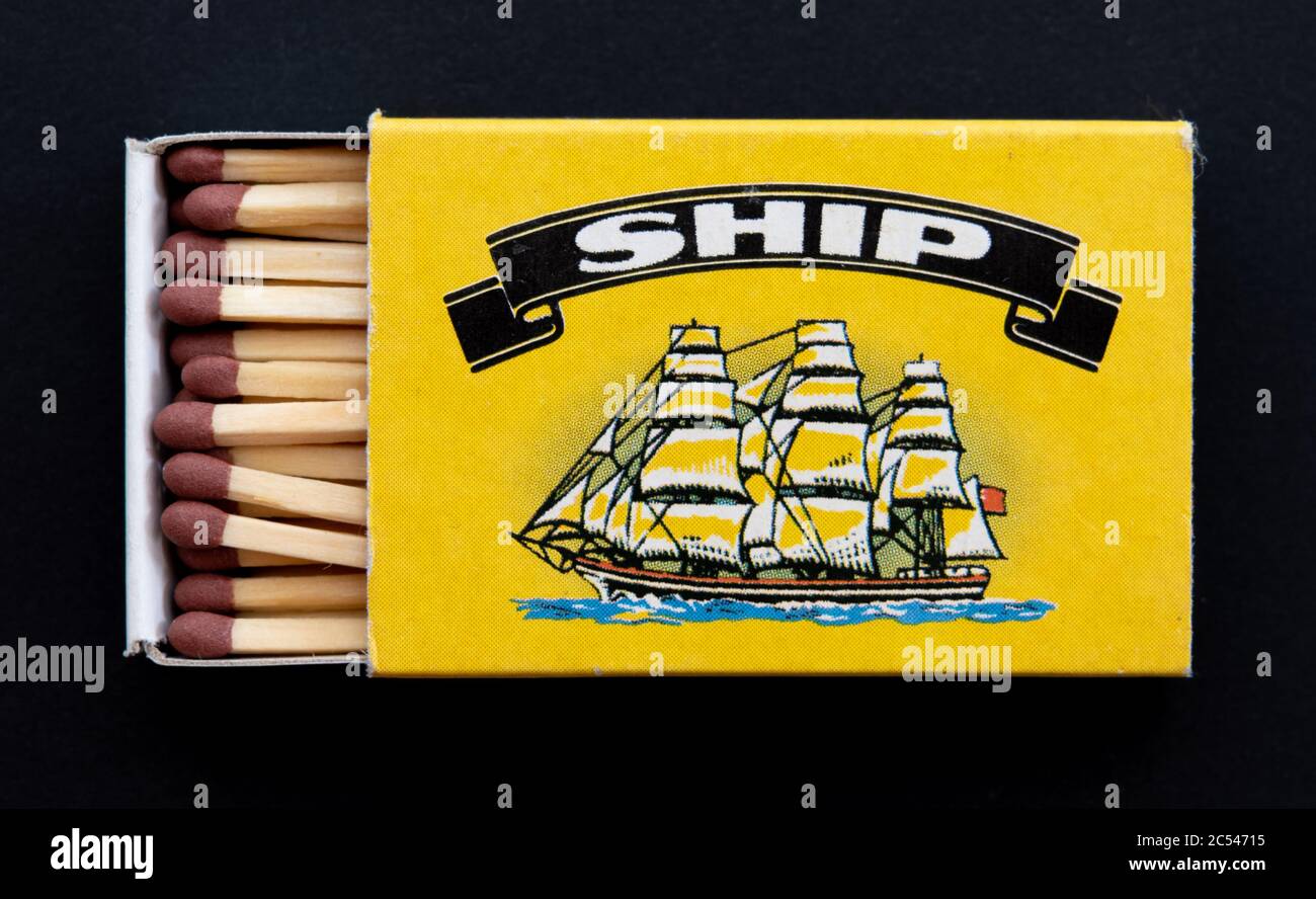 box of matches - ship safety matches Stock Photo