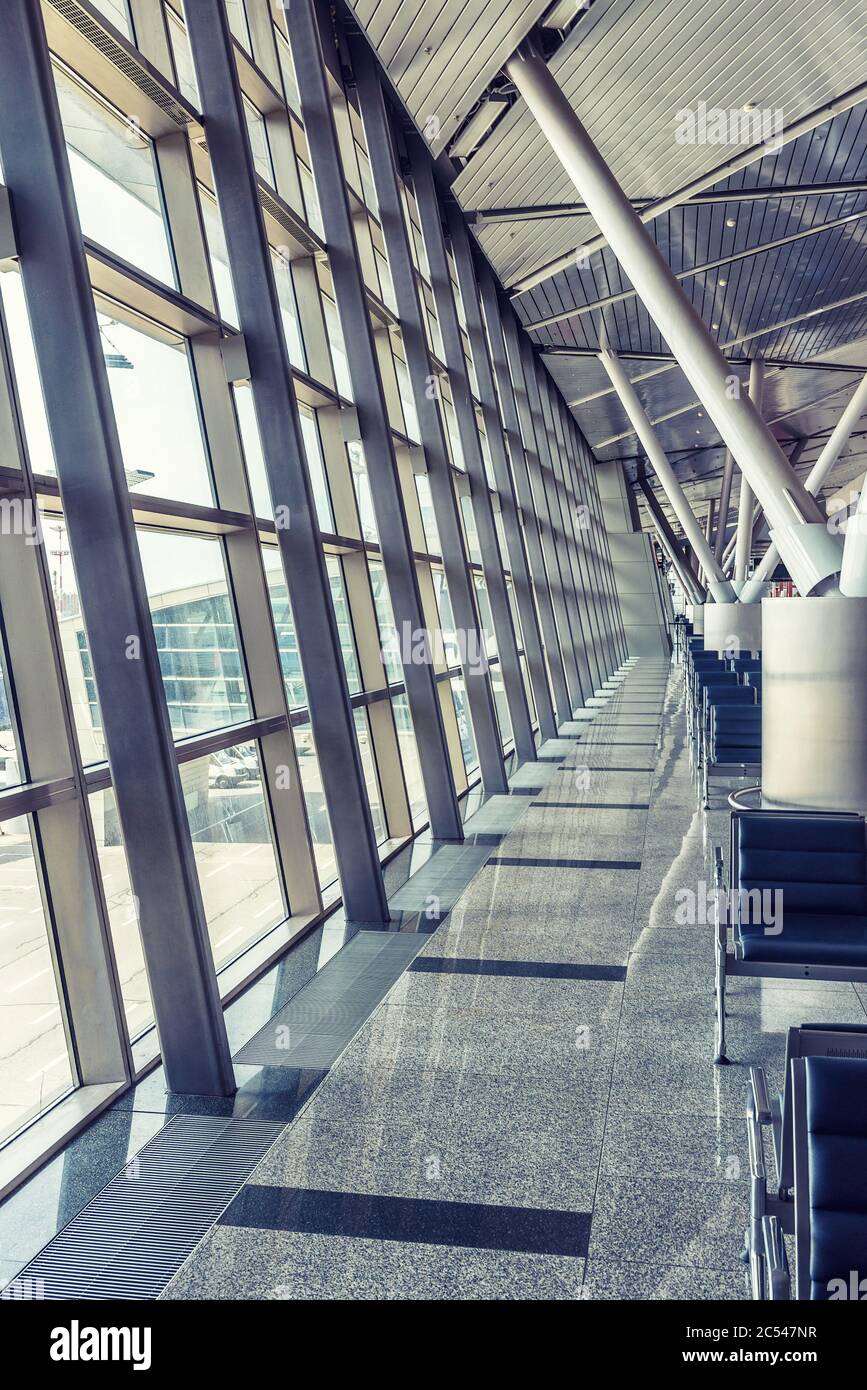 Modern airport terminal Stock Photo