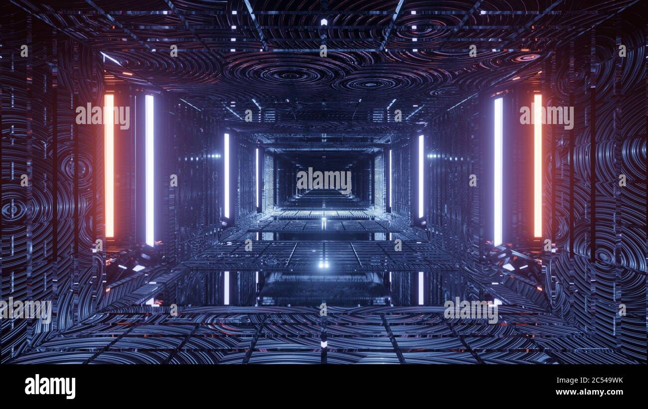 Futuristic setting illuminated with laser lights Stock Photo - Alamy