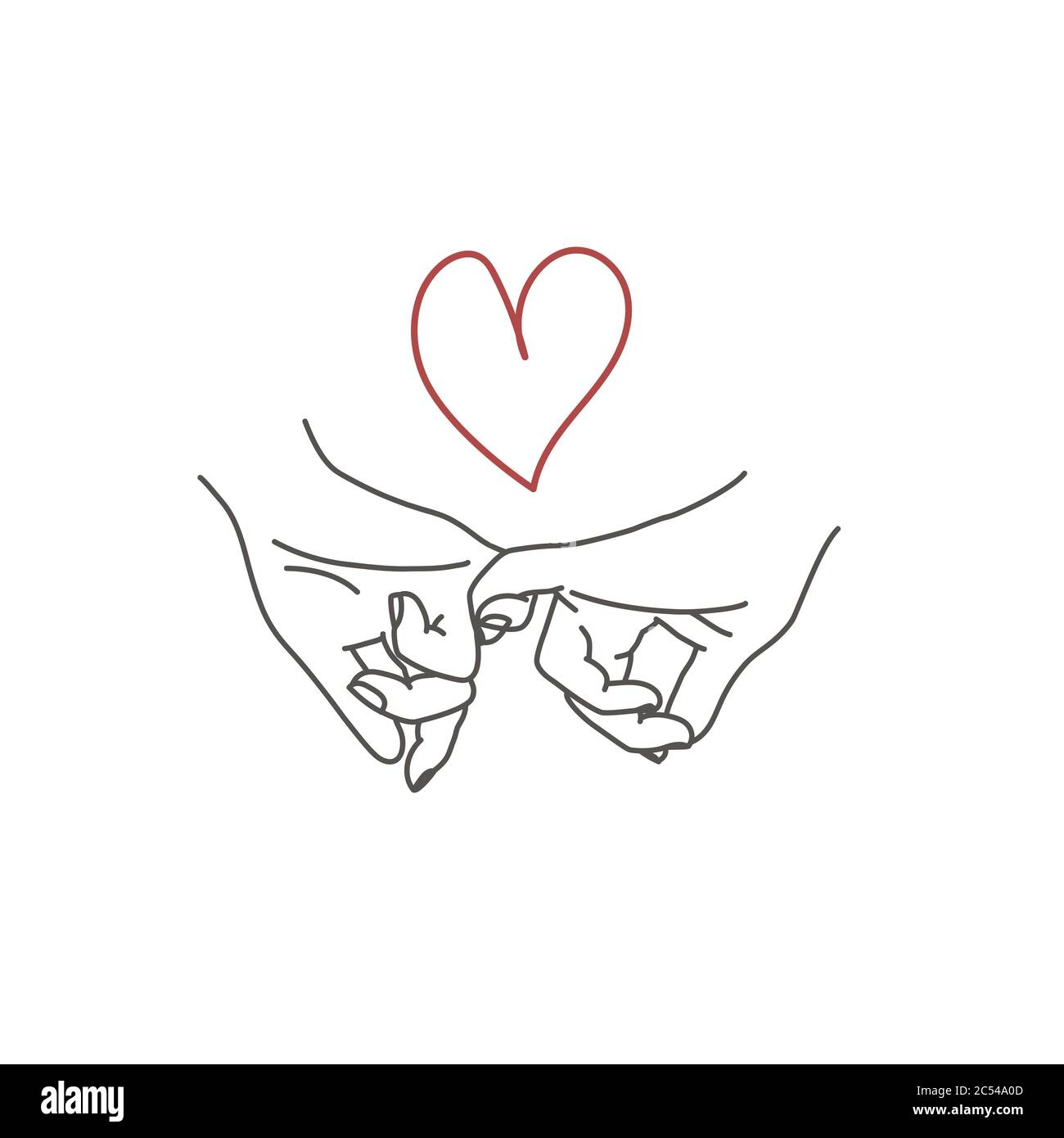 heart hands drawing