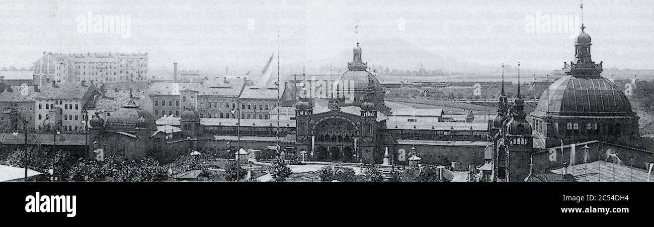 Industrie- und Gewerbeausstellung Görlitz 1885. Stock Photo