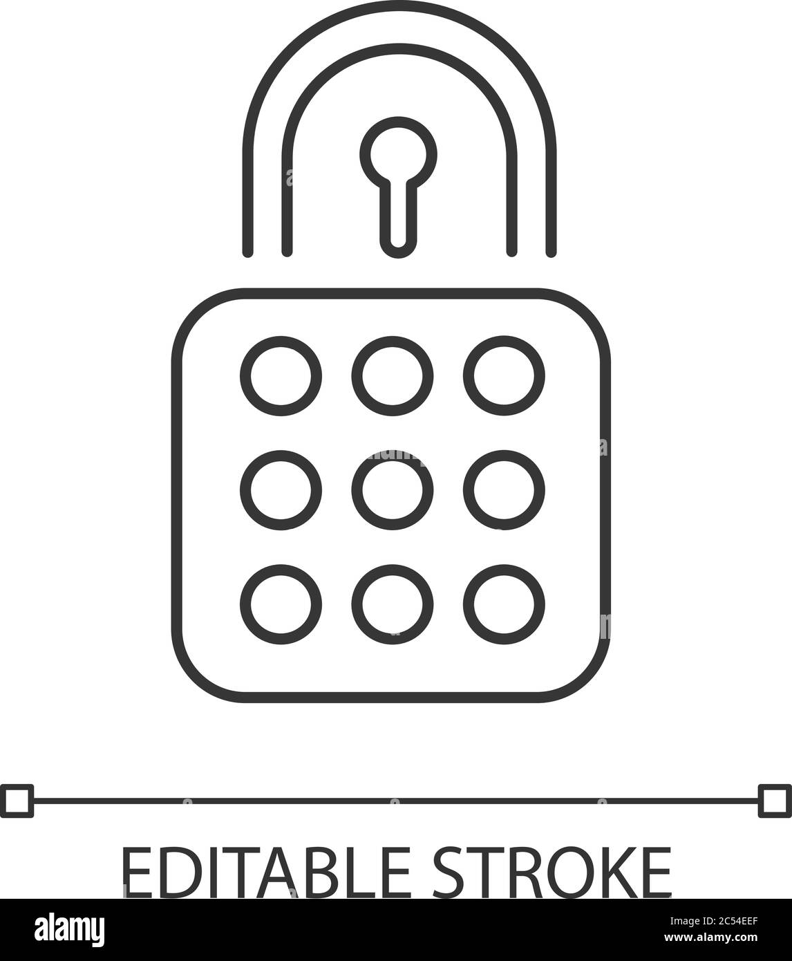 Lock linear icon Stock Vector Image & Art - Alamy
