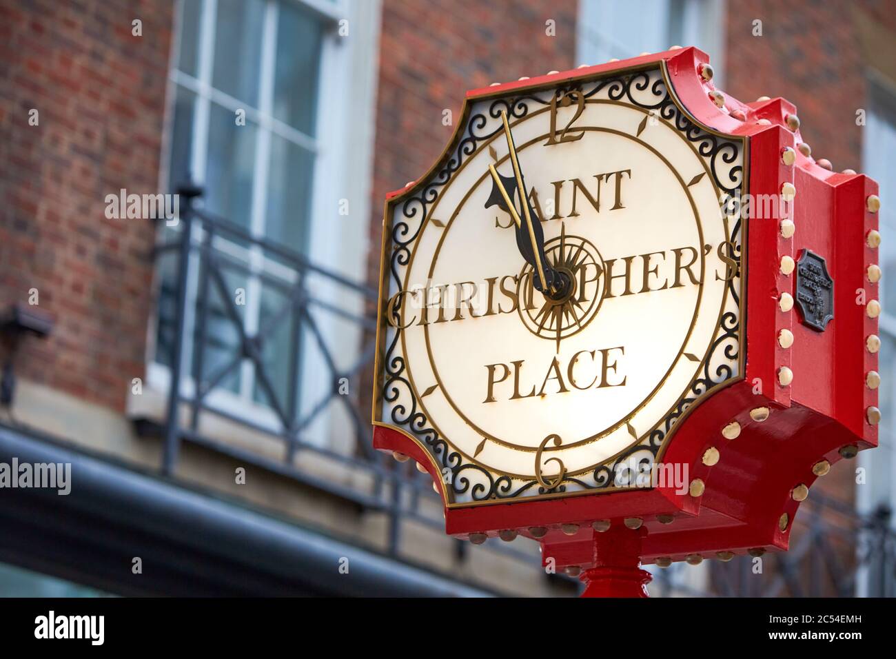 Saint Christopher's Place clock on Oxford Street in London Stock Photo