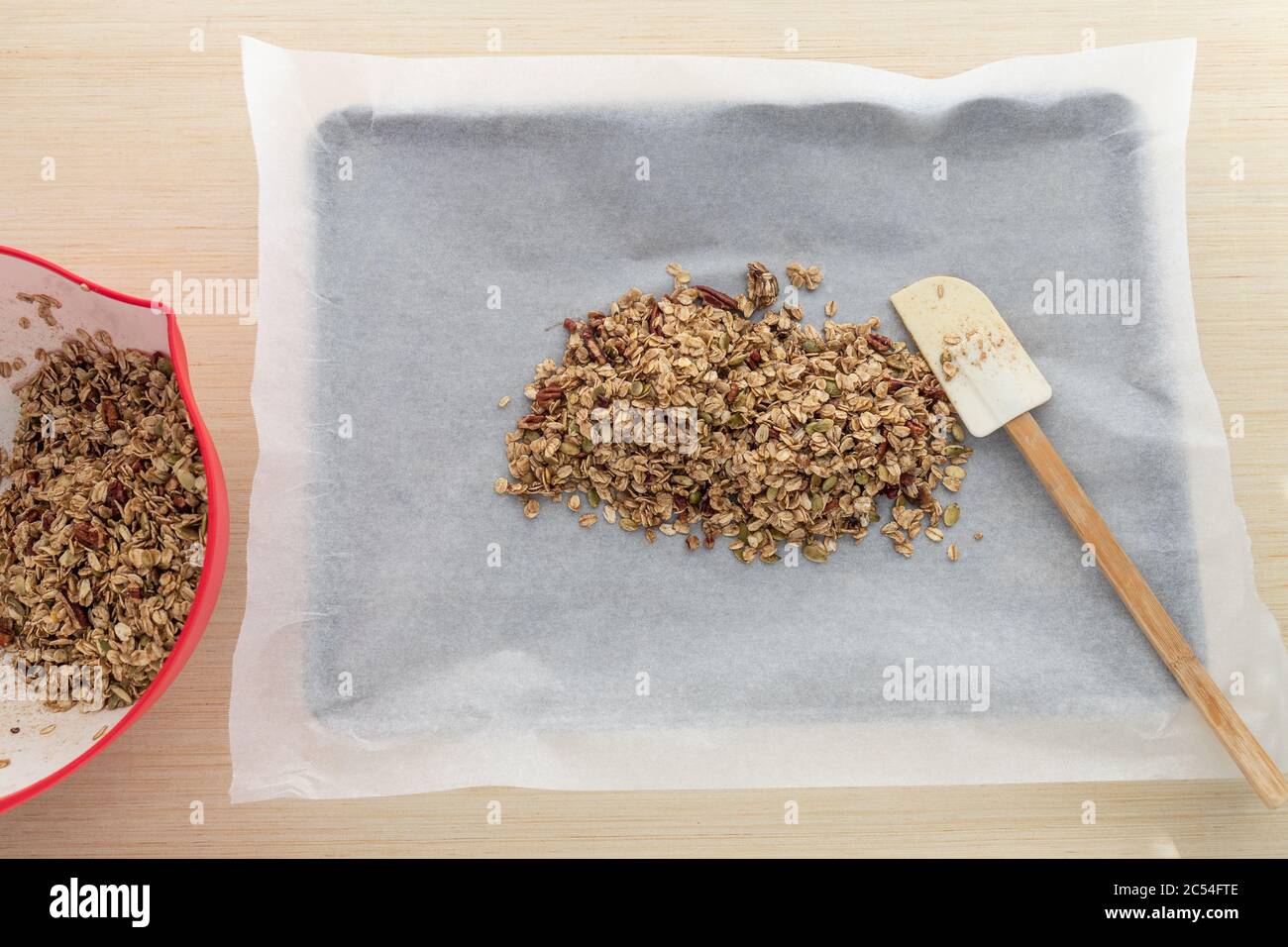 Making Homemade Granola in a Sheet Pan Stock Photo Alamy