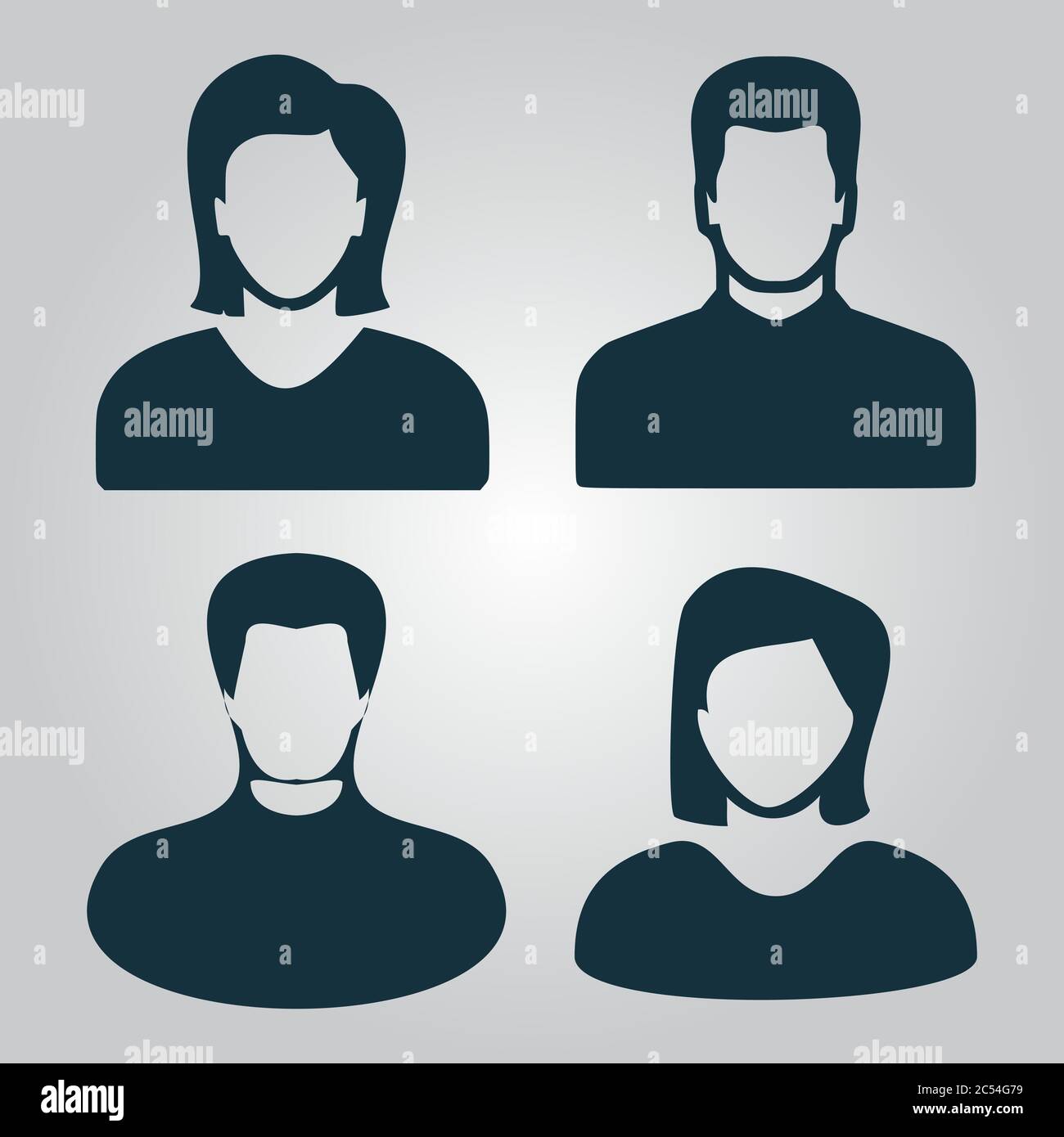 People icons set. eps 10 vector iilustration Stock Vector