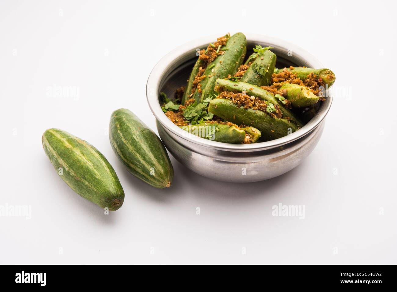 Indian style Bharwa Parwal dry Sabzi or Stuffed Pointed Gourd Dry fry