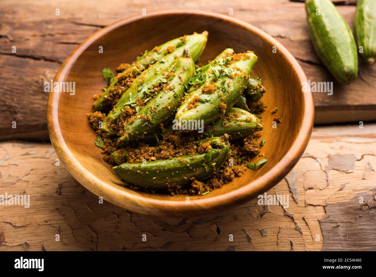 Indian style Bharwa Parwal dry Sabzi or Stuffed Pointed Gourd Dry fry
