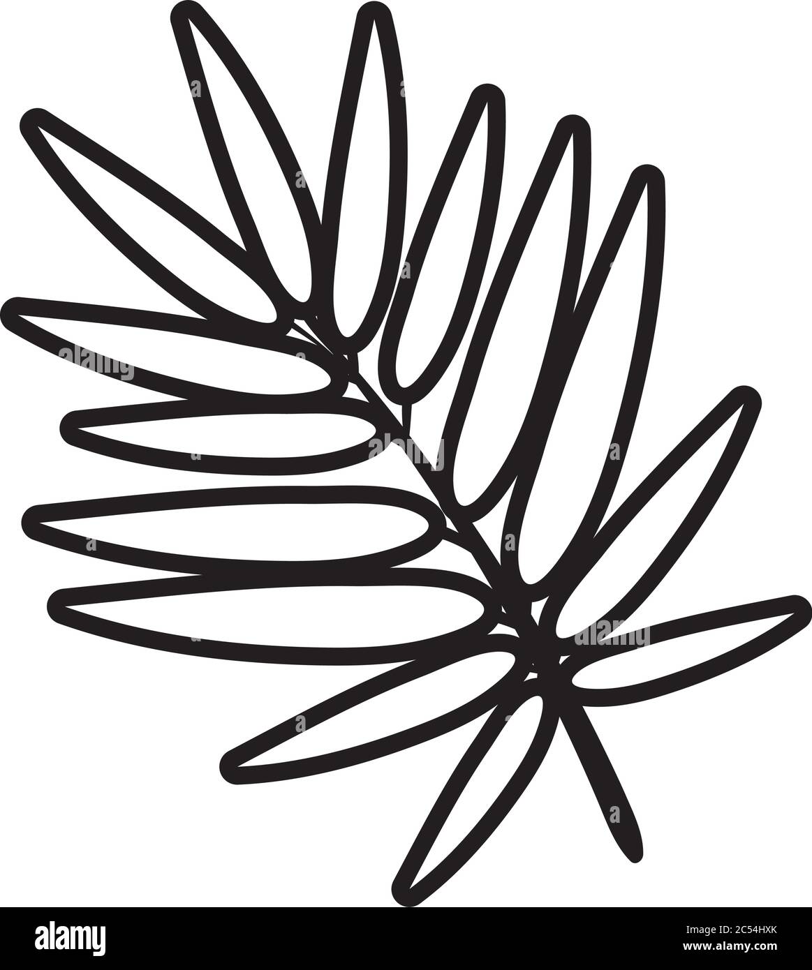 branch with leafs line style icon vector illustration design Stock ...