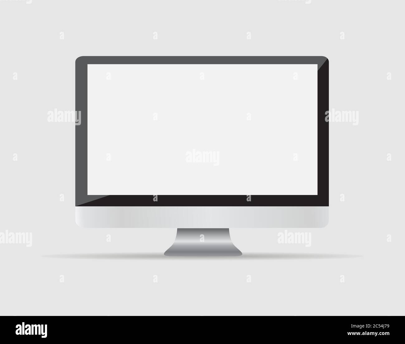 Full HD Computer Monitor with Empty Screen, isolated on white ...
