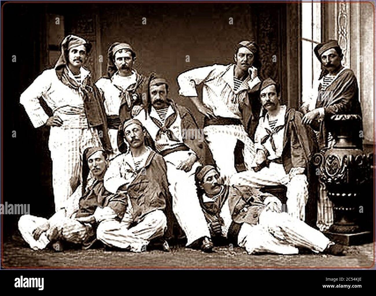 Inmigrantes Italianos en el Perú Siglo XIX. Stock Photo