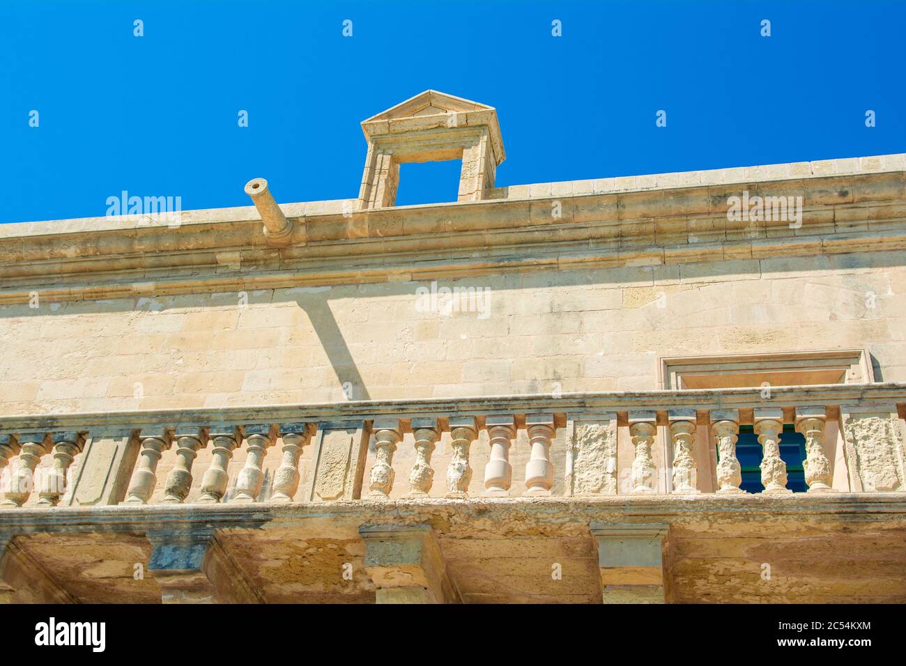 Architectural details of the facade of the Knights Hospitallers