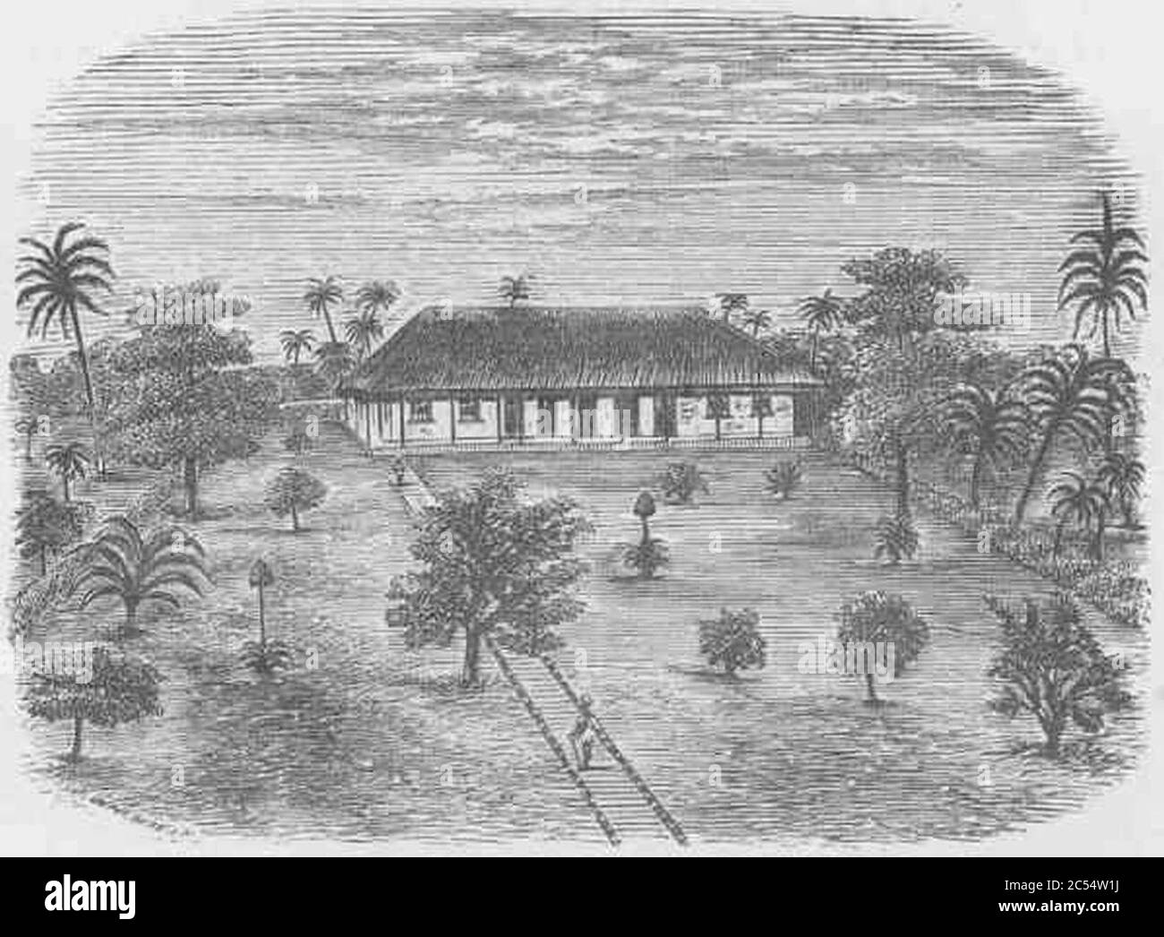 Institution at Malua Samoa (LMS 1869 p.14). Stock Photo