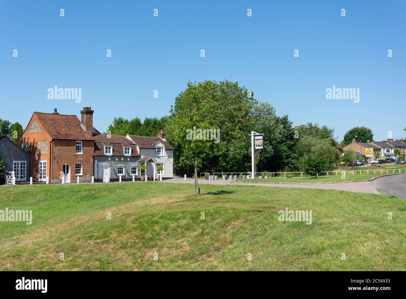 The Cricketers Pub, The Green, Sarratt, Hertfordshire, England, United Kingdom Stock Photo