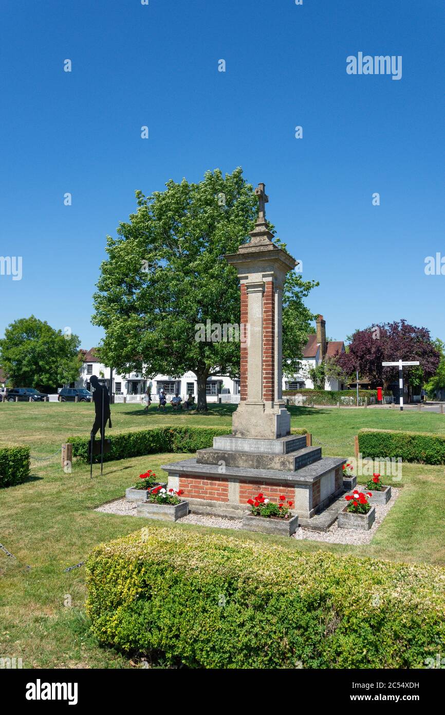 War memorial, Chipperfield Common, Chipperfield, Hertfordshire, England, United Kingdom Stock Photo