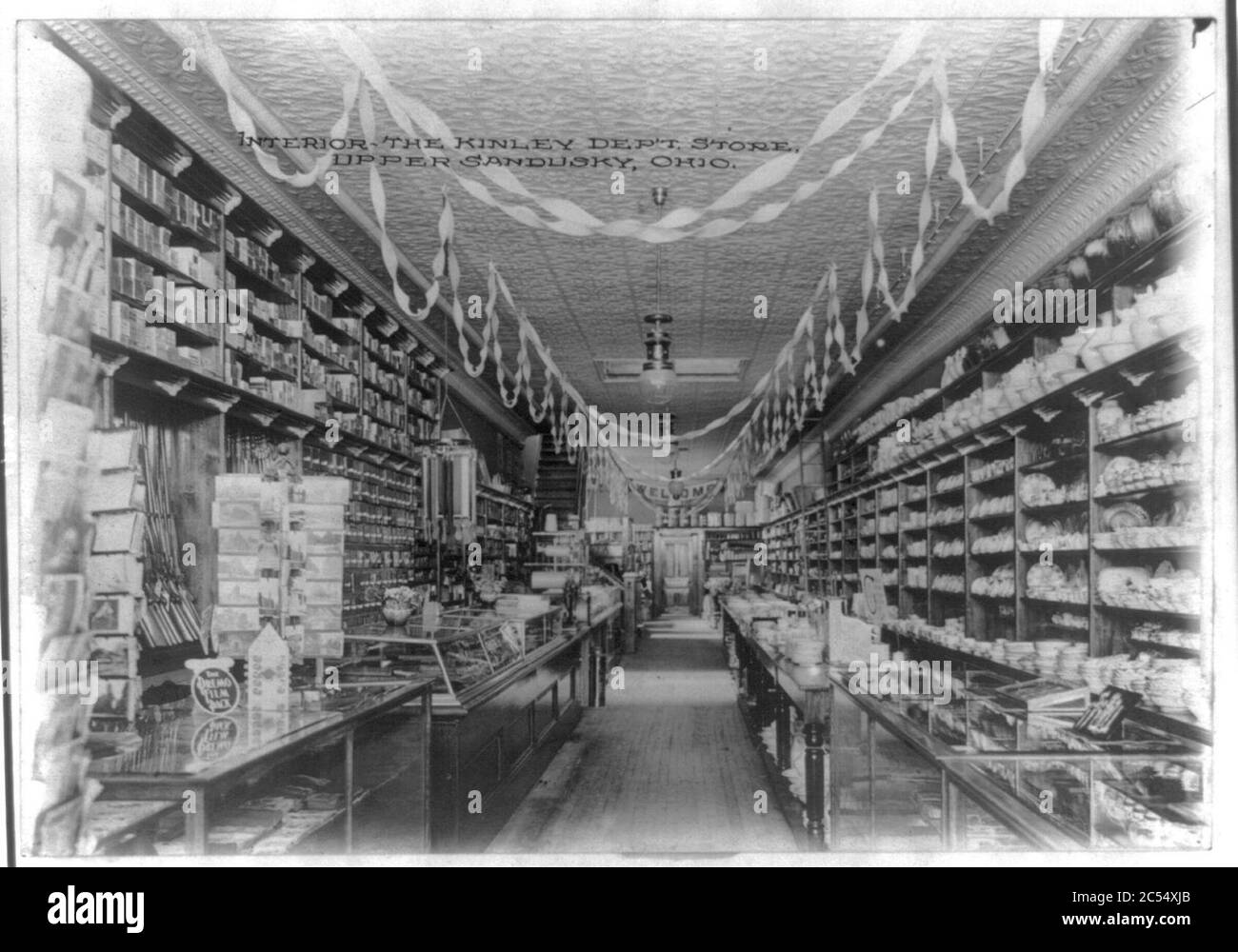 Interior The Kinley Dep't. Store, Upper Sandusky, Ohio Stock Photo