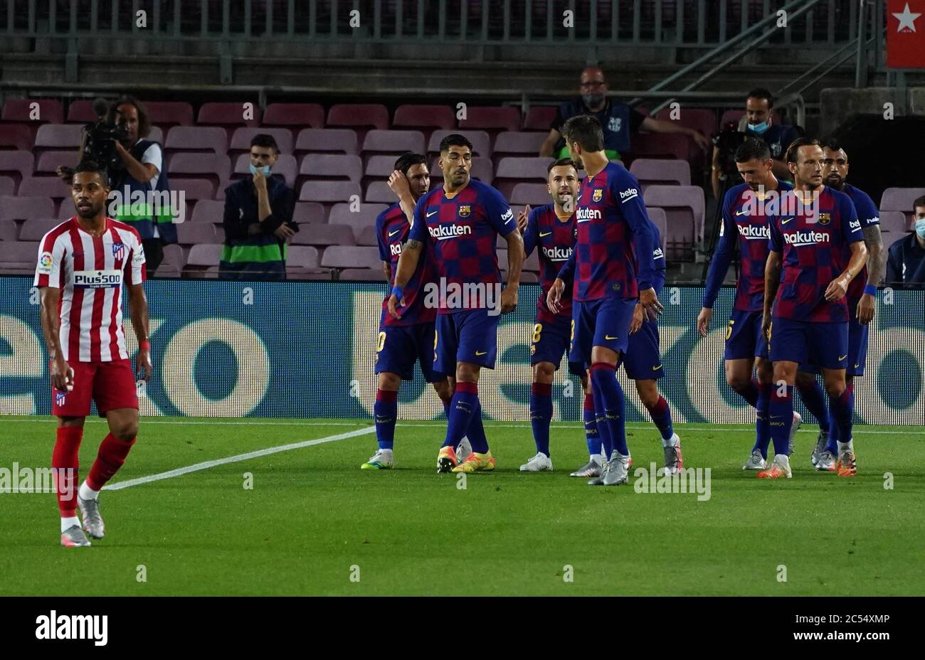 Barcelona, Spain. 30th June, 2020. Spanish La Liga soccer match FC