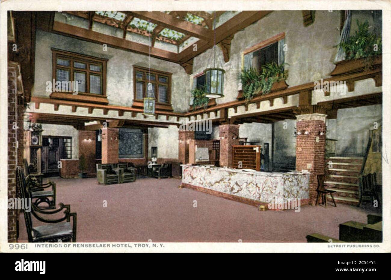 Interior of Rensselaer Hotel Stock Photo Alamy