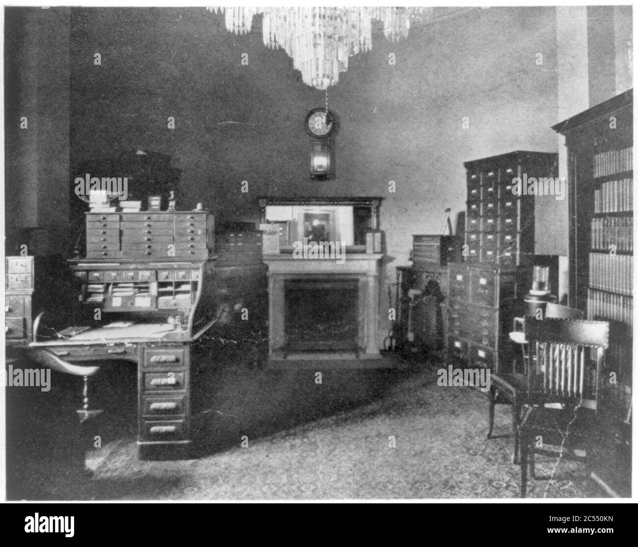 Interior of U.S. Marshal's office, 1865 Stock Photo