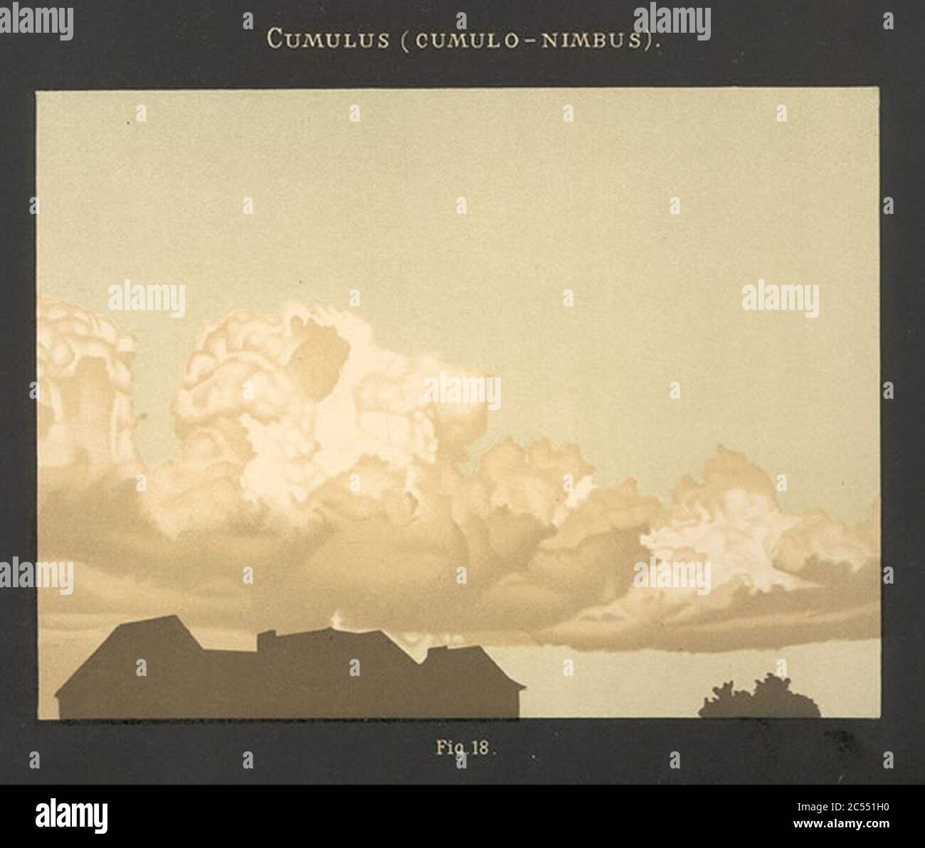 International Cloud Atlas 1896-18-Cumulus (cumulo-nimbus Stock Photo ...