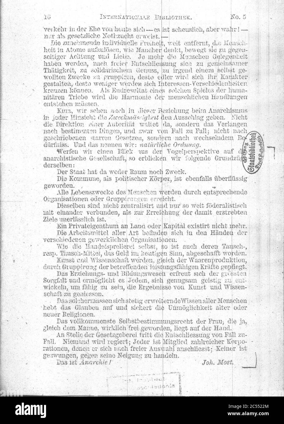 Internationale Bibliothek (Müller, New York, 1887-1891) Heft 05 Seite 16. Stock Photo