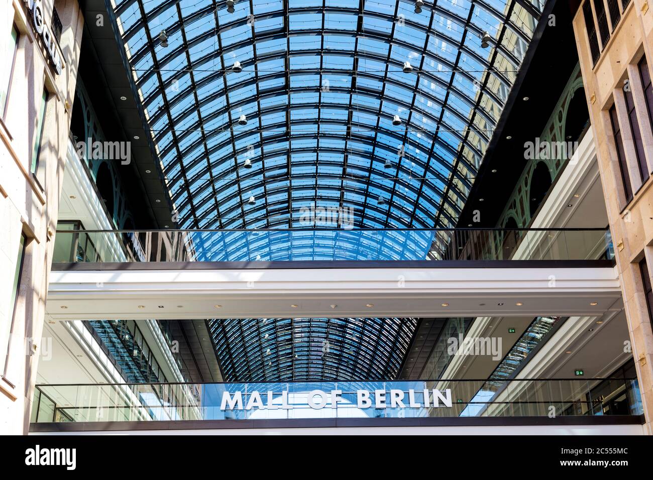 Mall of Berlin, interior design, shopping mall, Berlin, Germany Stock ...