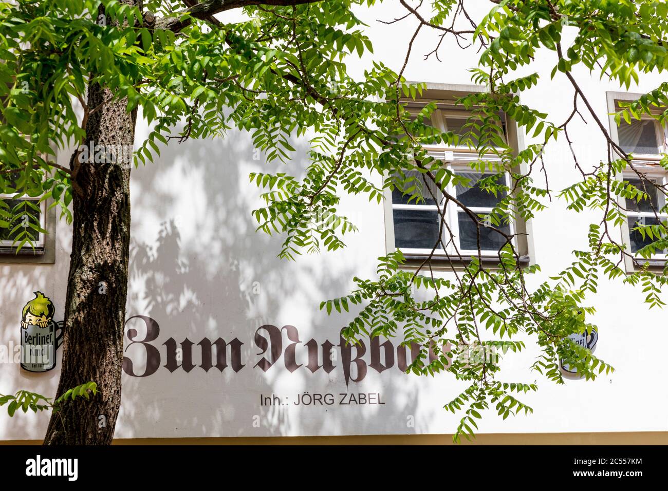 Zum Nussbaum, Schänke, tavern, restaurant, gastronomy, Nikolaiviertel, Berlin Mitte, Berlin, Germany Stock Photo