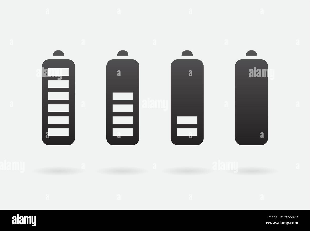 Vector Battery Accumulator Charge Icon or Symbol Set Stock Vector Image