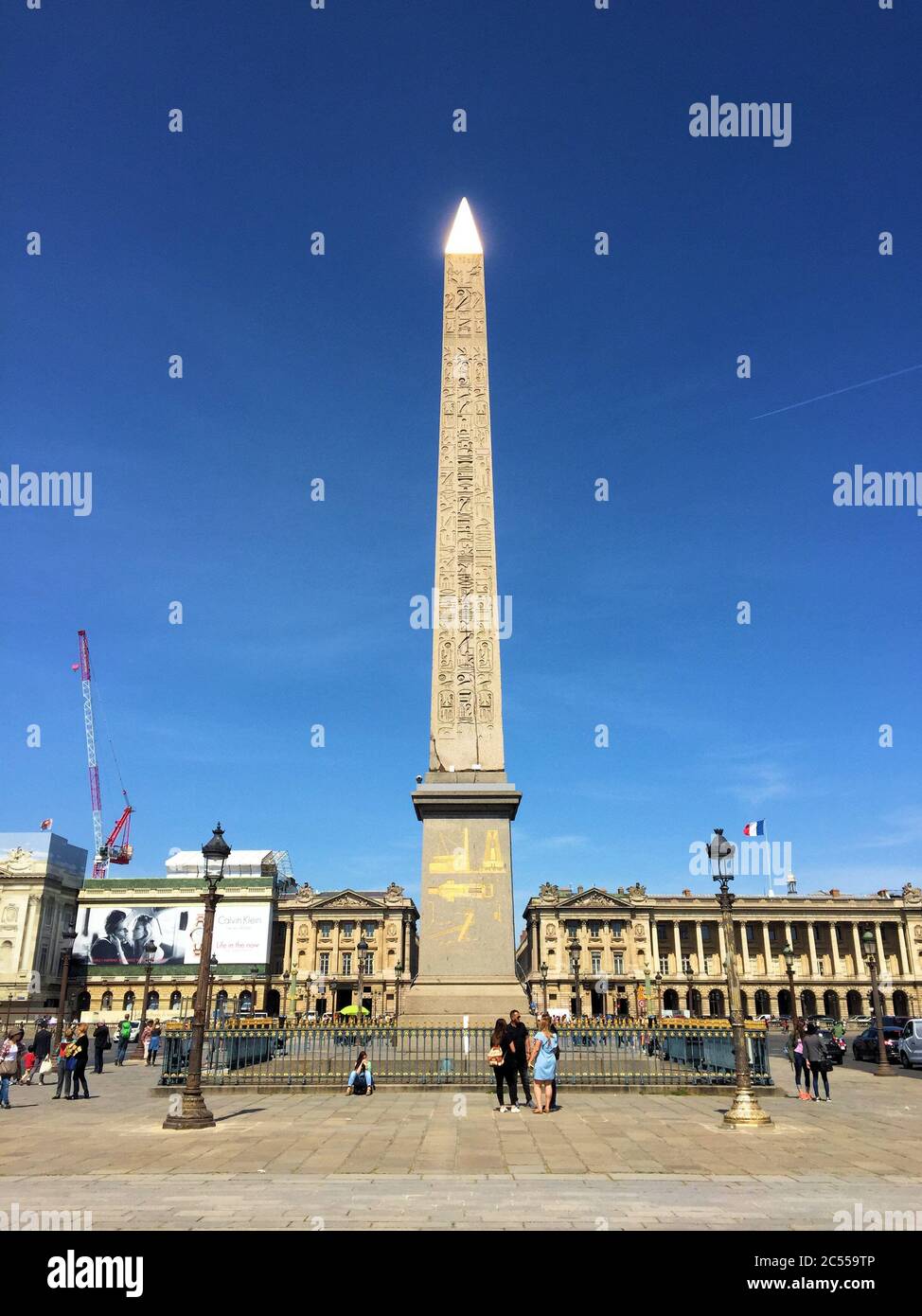 Obelisk at the place de la concorde in the center of Paris Stock Photo