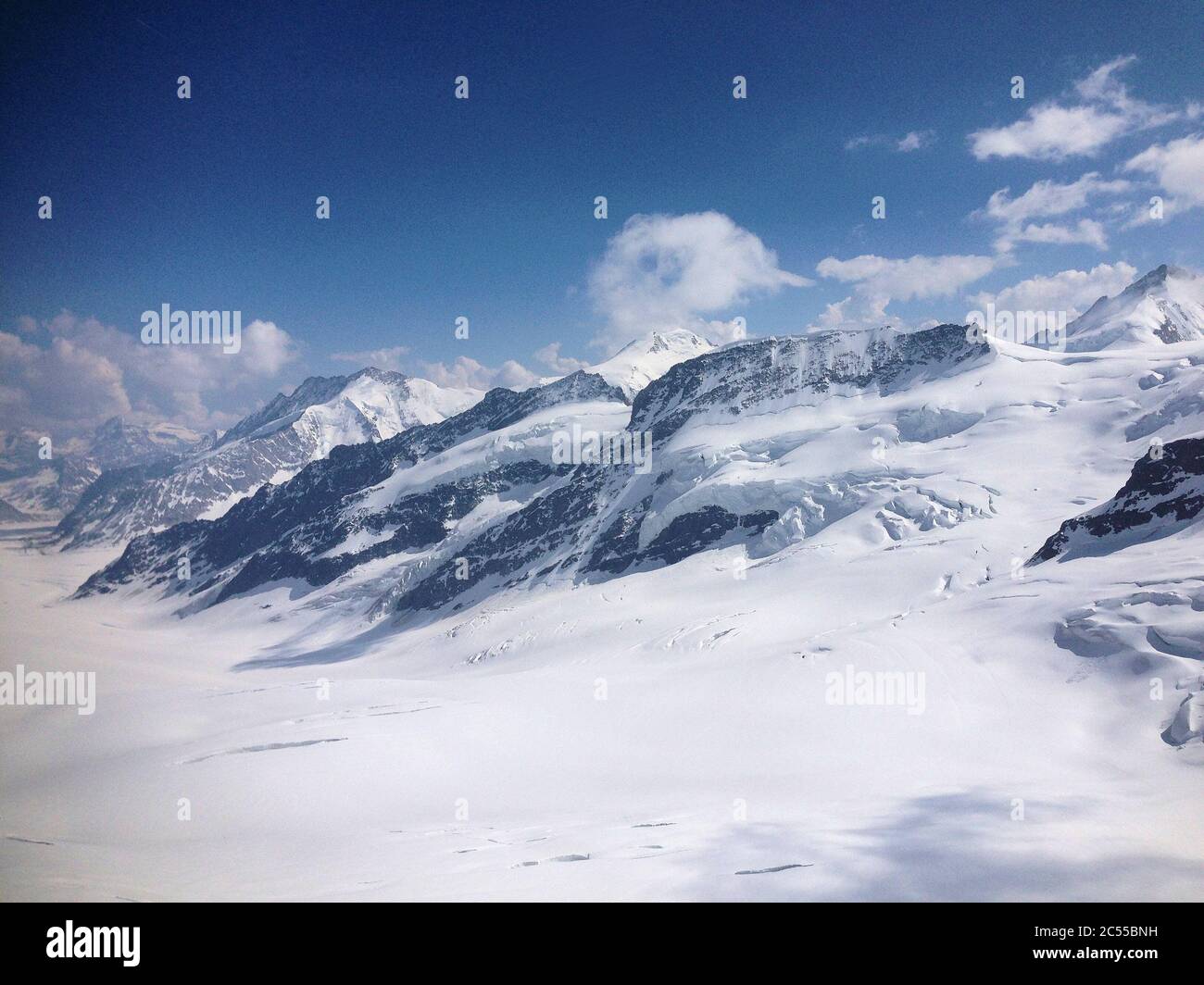 On top of the Jungfrau Joch in the center of Switzerland Stock Photo ...