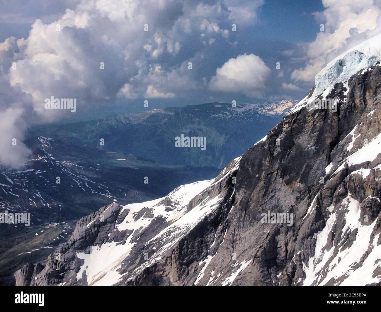 On top of the Jungfrau Joch in the center of Switzerland Stock Photo ...
