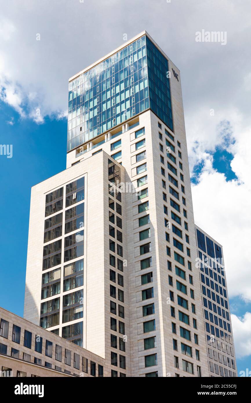 Hotel Waldorf Astoria, high-rise building, architecture, Breitscheidplatz, Charlottenburg, Berlin, Germany Stock Photo