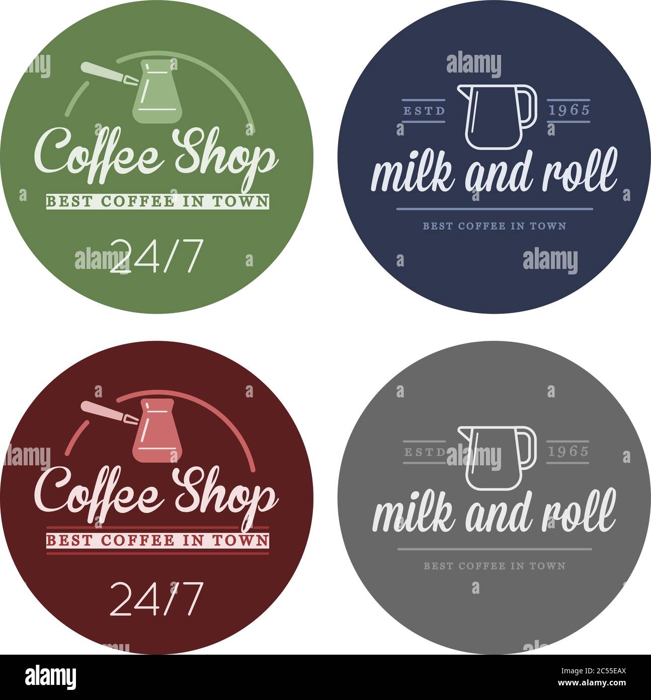 Set of Vector Coffee Elements and Coffee Accessories Illustration can ...