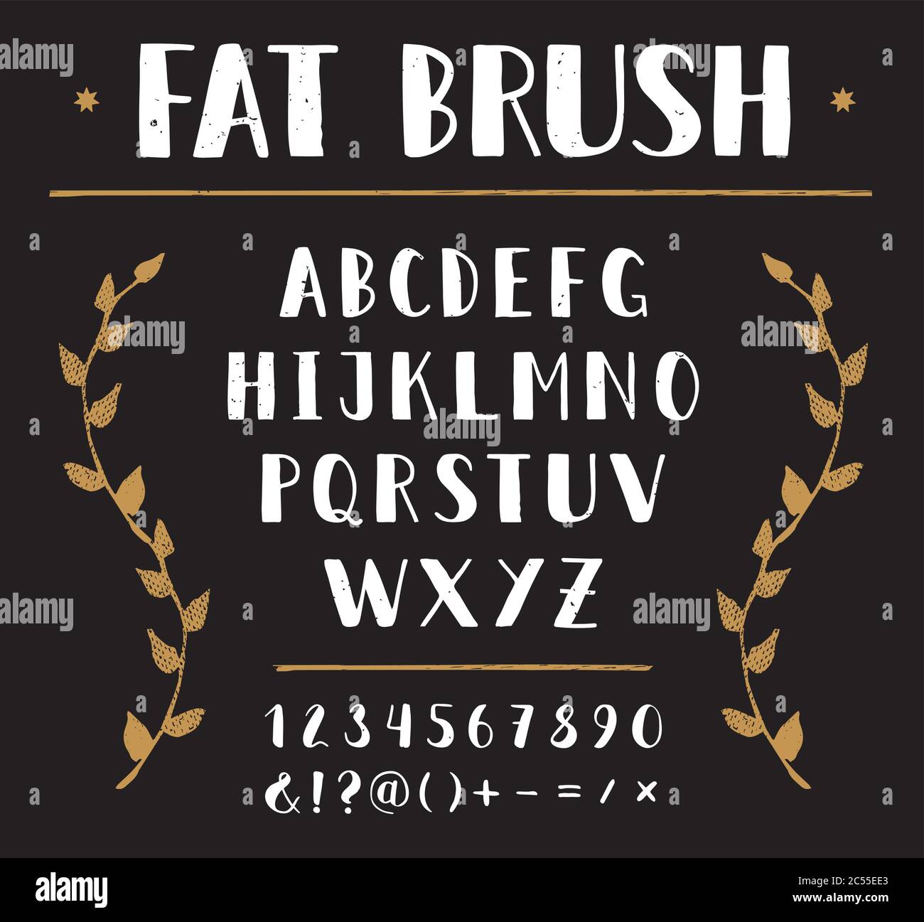 Vector Hand Drawn Sans Alphabet. Letters and Numbers Written with a ...