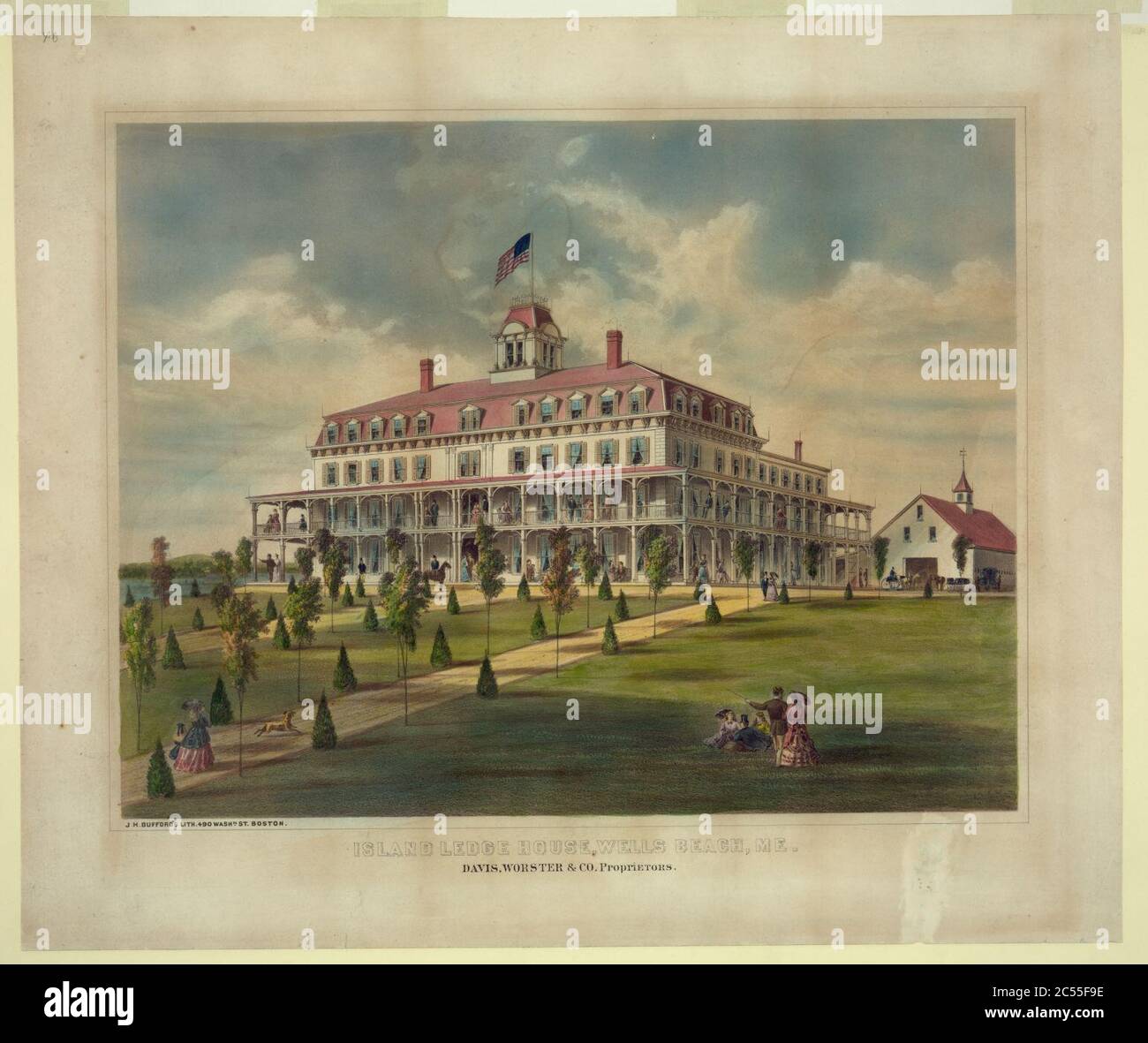 Island Ledge House, Wells Beach, Me Stock Photo Alamy