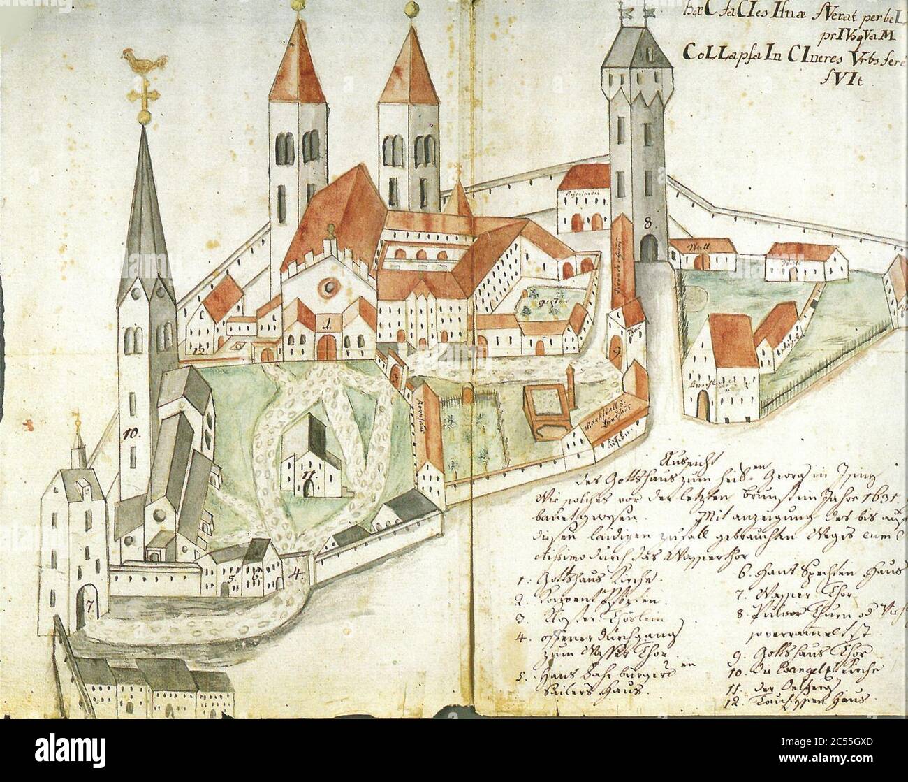 Isny Geistlicher Bezirk vor 1631. Stock Photo