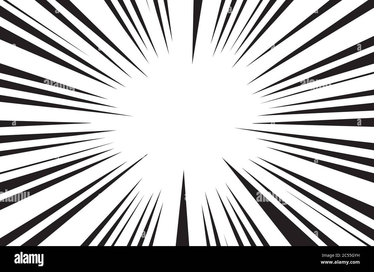 Sun Rays for Comic Books Radial Background Vector Stock Vector Image ...