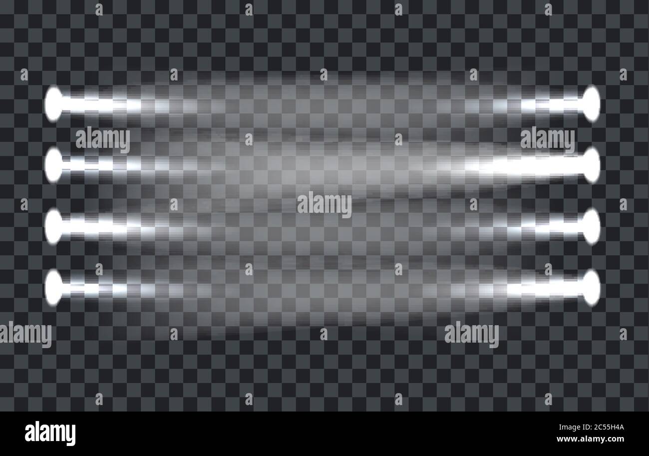 Vector Light Effect Spotlight with Transparent Background Stock Vector ...