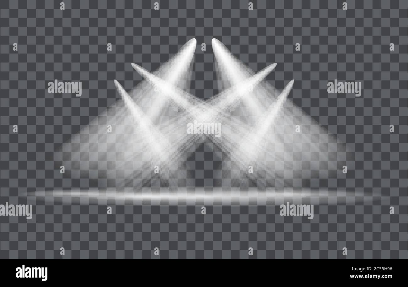 Vector Light Effect Spotlight with Transparent Background Stock Vector ...