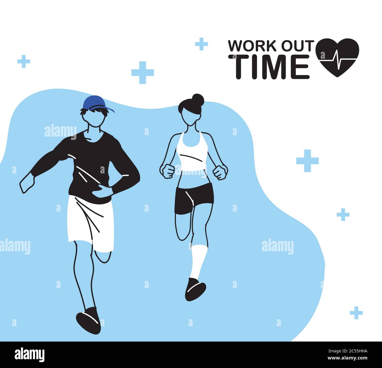 Woman work out gym Stock Vector Images - Alamy