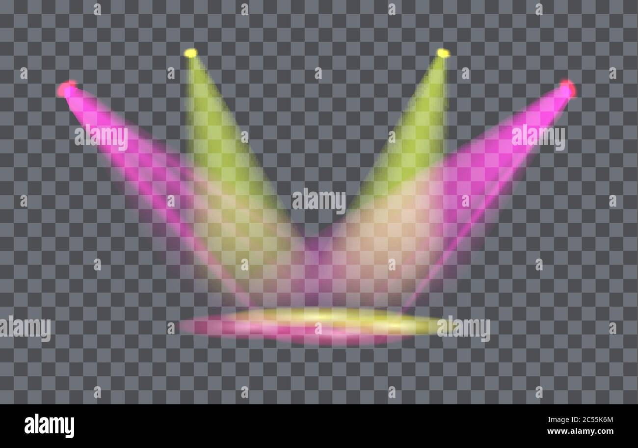 Vector Light Effect Spotlight with Transparent Background Stock Vector ...