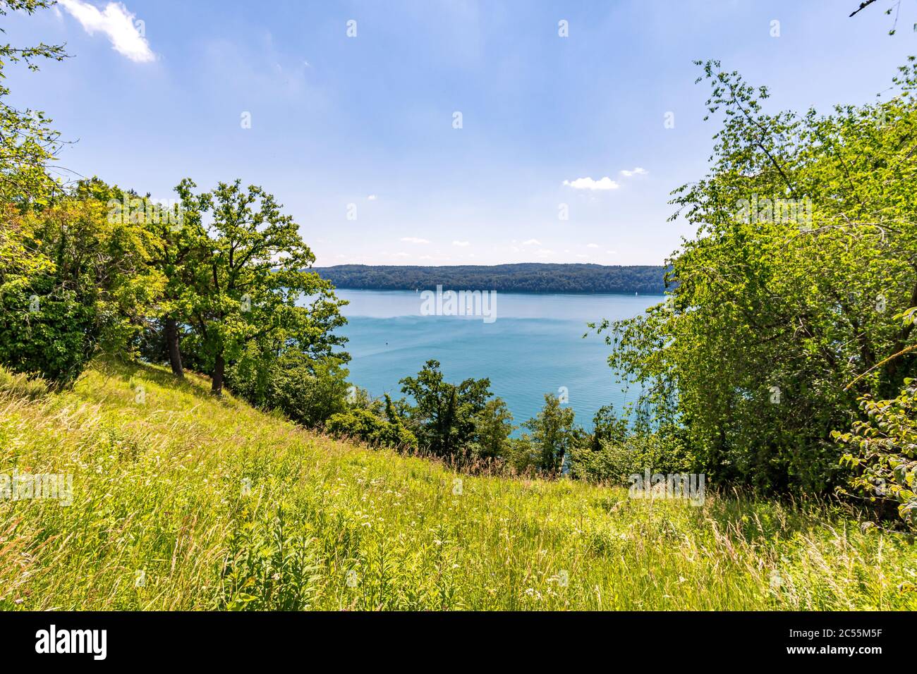 Fantastic hike near Sipplingen on Lake Constance with wonderful views and mysterious gorges Stock Photo