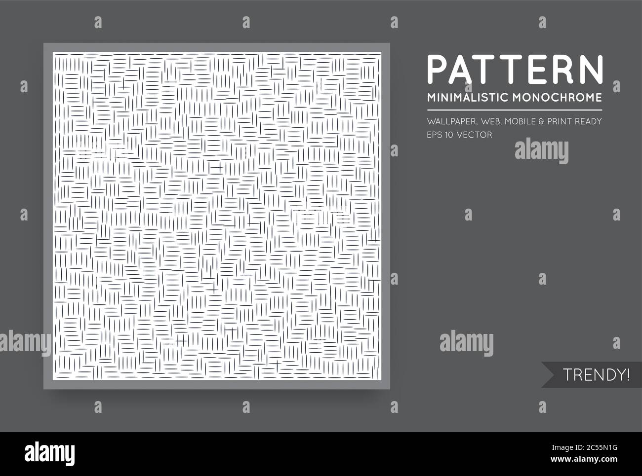 Vector White Abstract Background with Seamless Random Black Monochrome ...