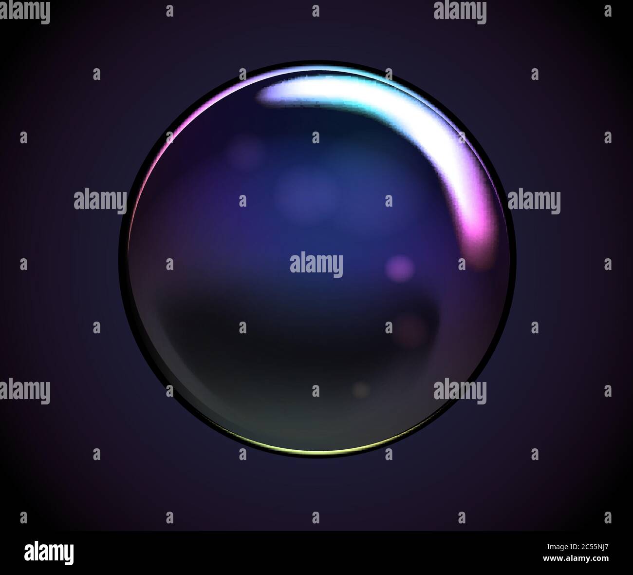 Vector Rainbow Water Bubbles. Transparent Isolated Realistic Design ...
