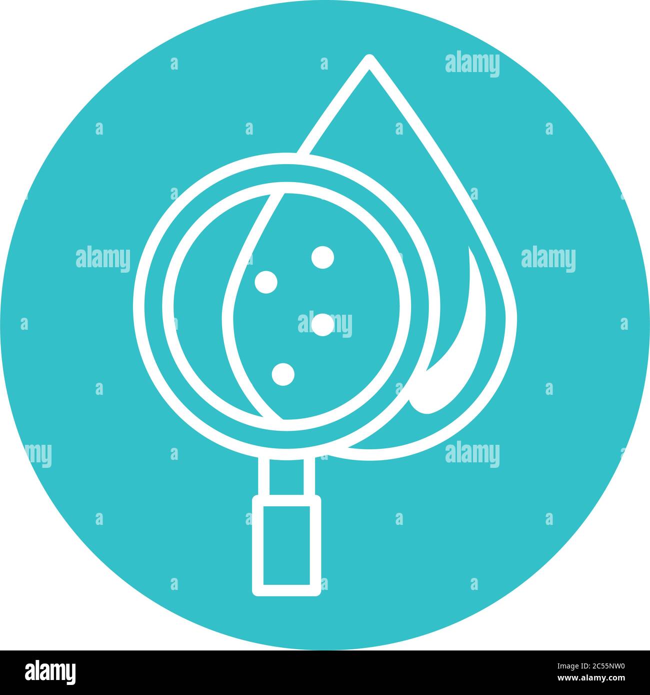 analysis water drop nature liquid blue block style icon vector ...