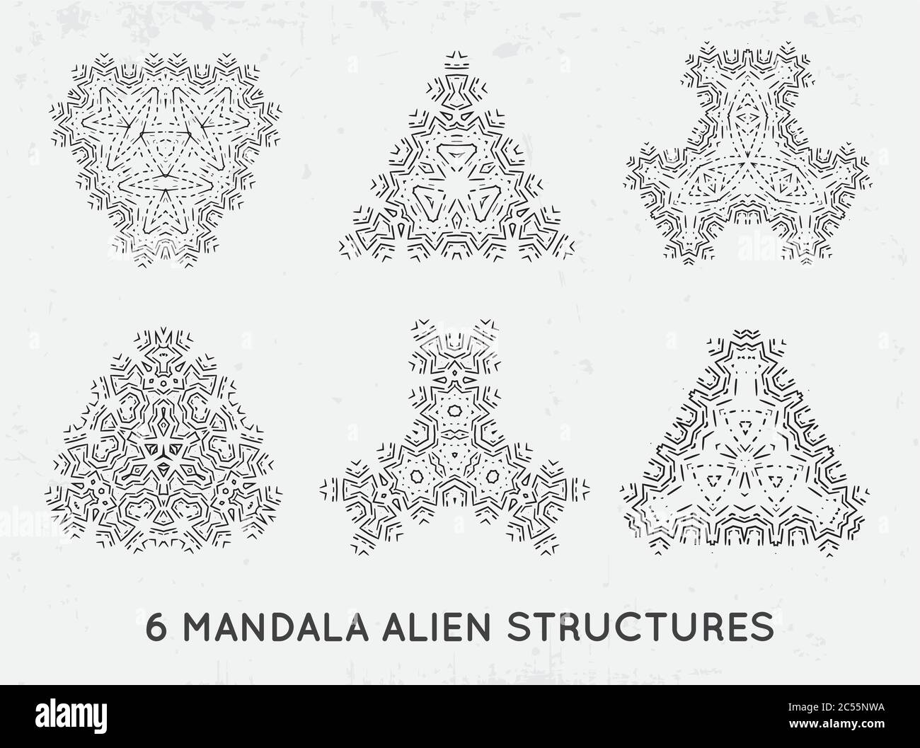 Set of minimal decoration background vintage shapes collection Stock