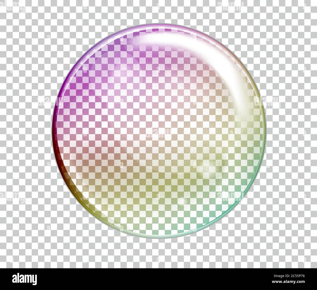 Vector Rainbow Water Bubbles. Transparent Isolated Realistic Design ...
