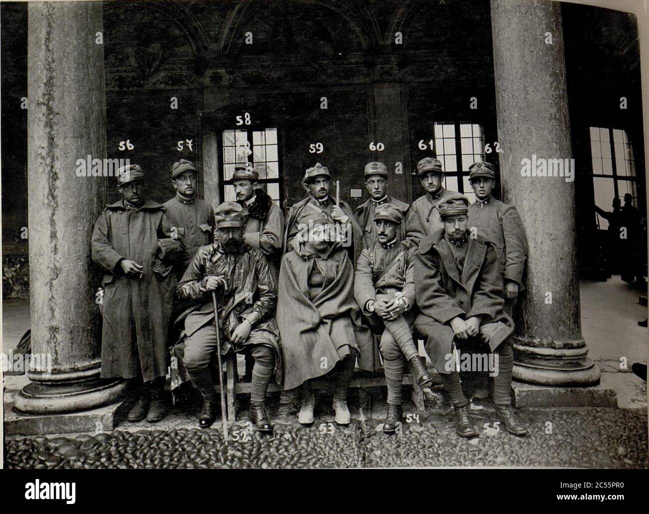 Italienische Kriegsgefangene Offiziere in Trient Stock Photo