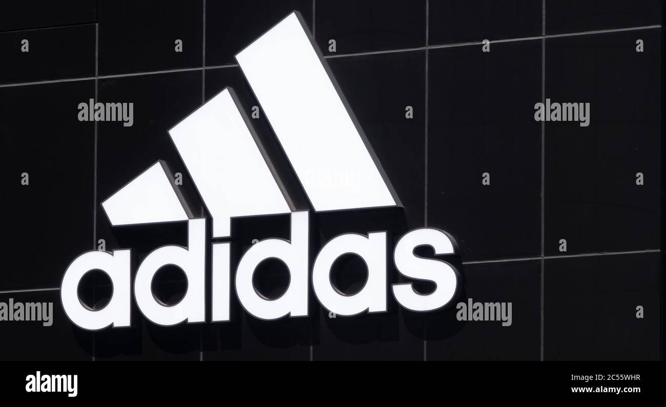 Adidas logo on its store building outlet in Shibuya, Tokyo, Japan Stock  Photo - Alamy