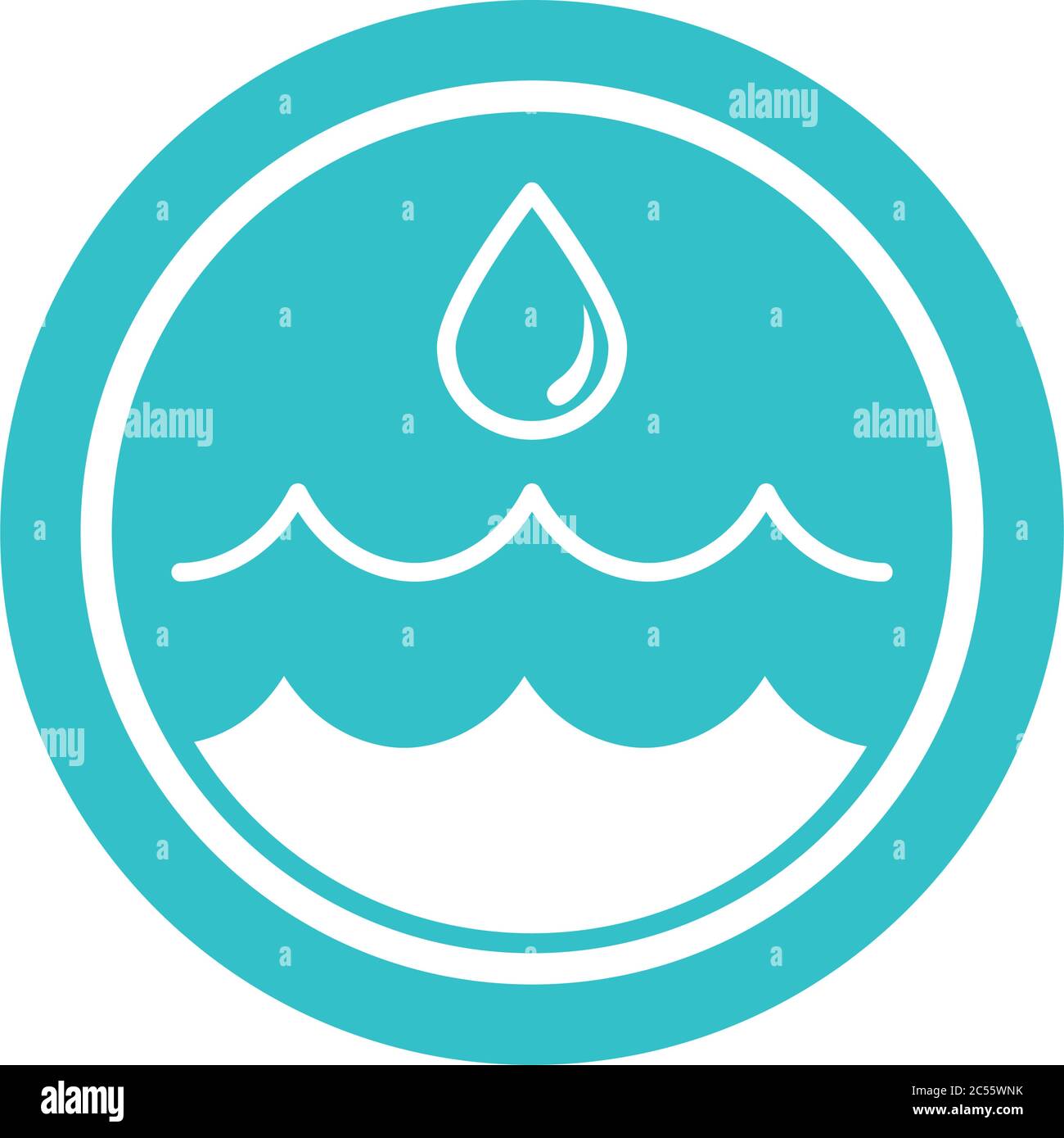 Water droplet ripples Stock Vector Images - Alamy