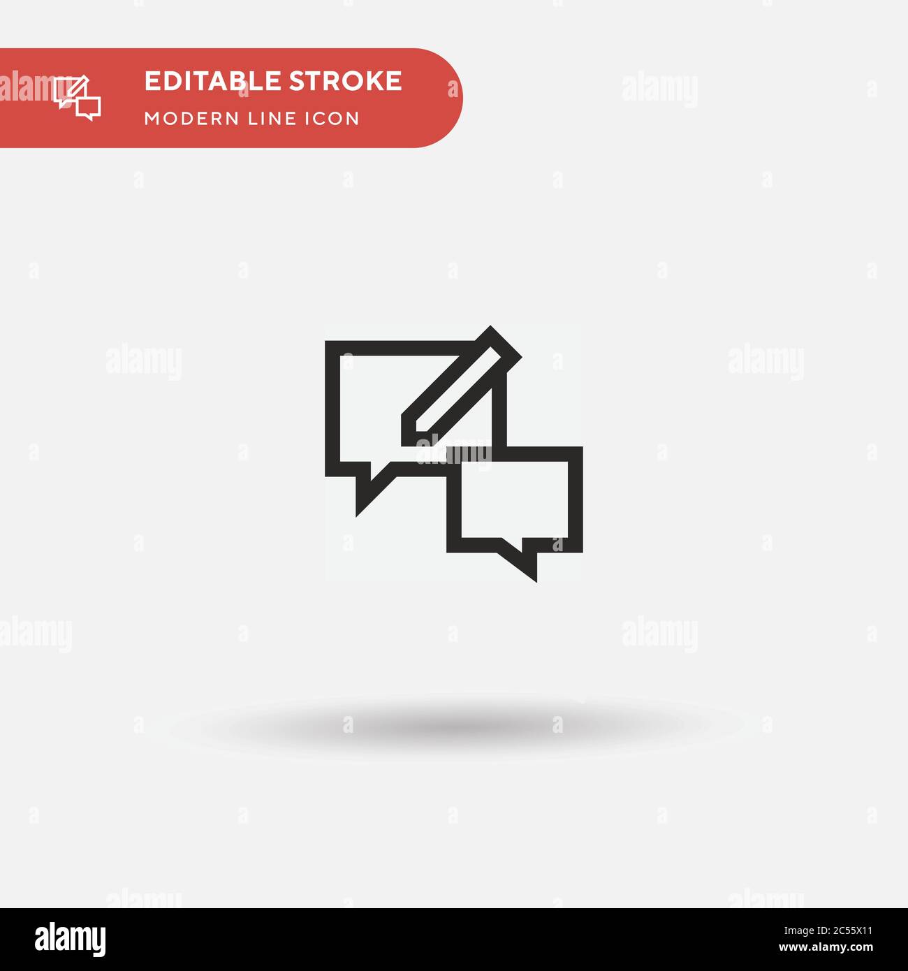 Chat Simple vector icon. Illustration symbol design template for web ...
